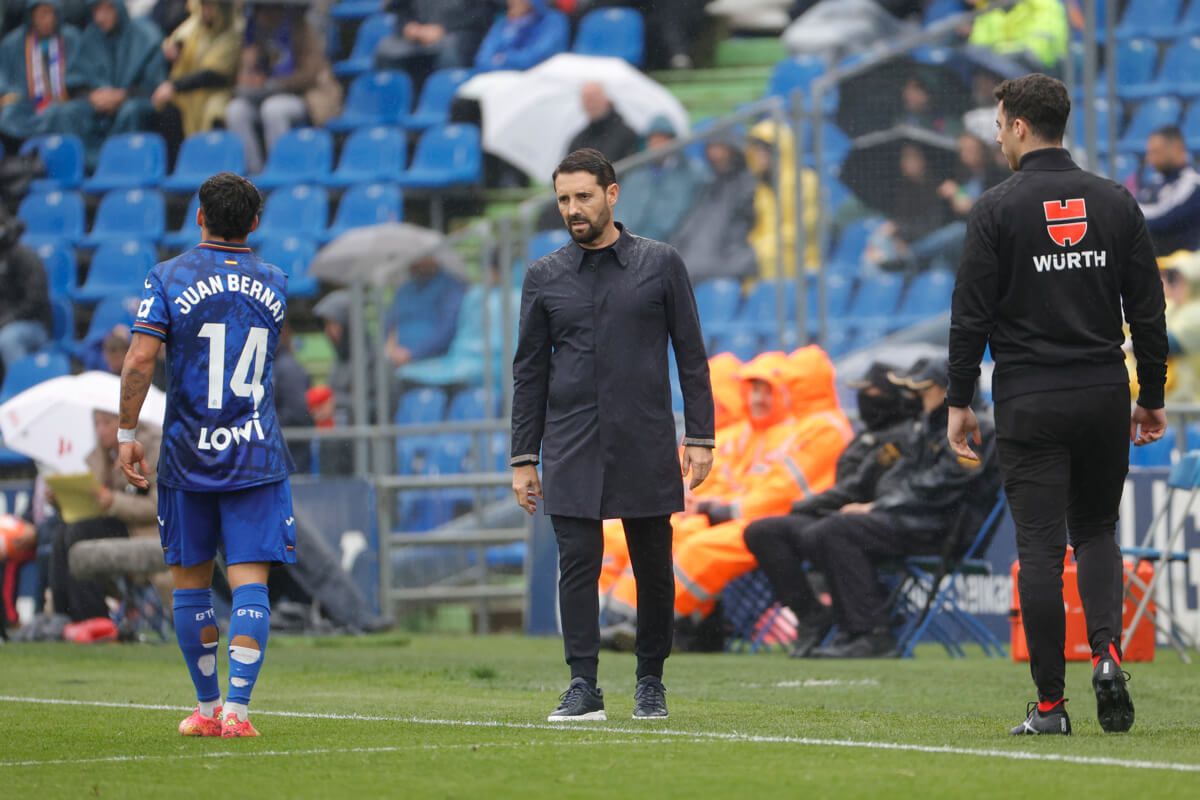 José Bordalás, durante el Getafe-Las Palmas.