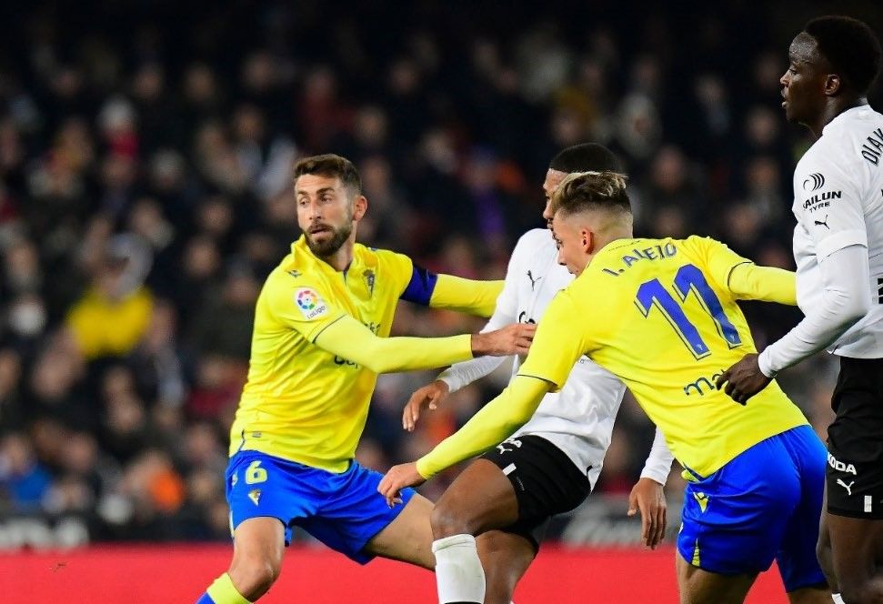  José Mari, durante el Valencia-Cádiz.