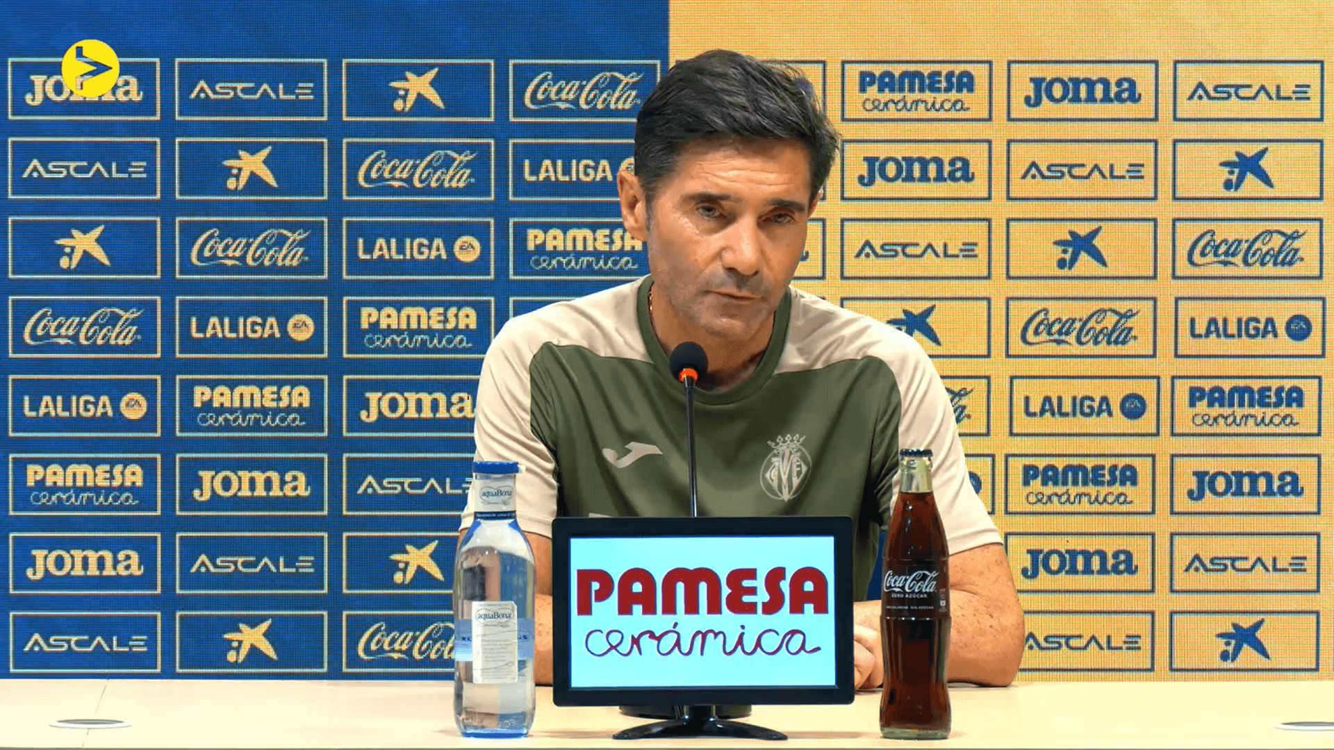  Marcelino García Toral, en sala de prensa con el Villarreal.