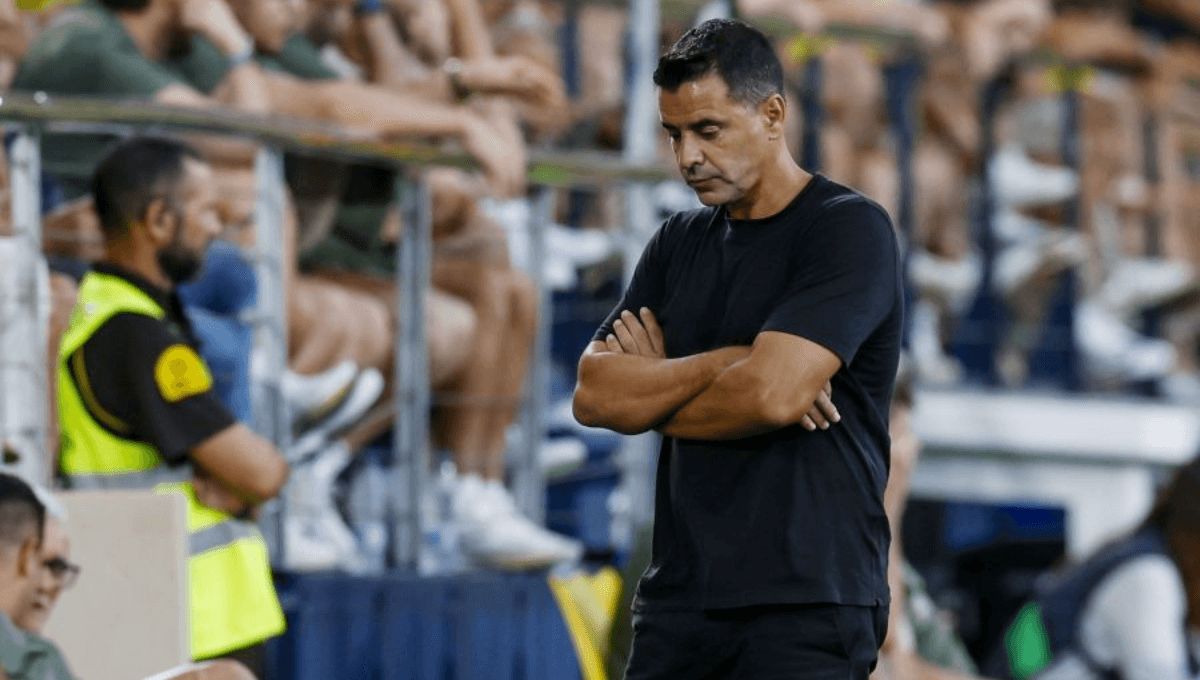  Míchel, durante el Villarreal-Girona.