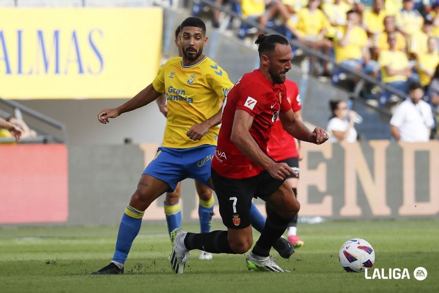  Muriqi, durante el Las Palmas-Mallorca. Fuente: LALIGA.