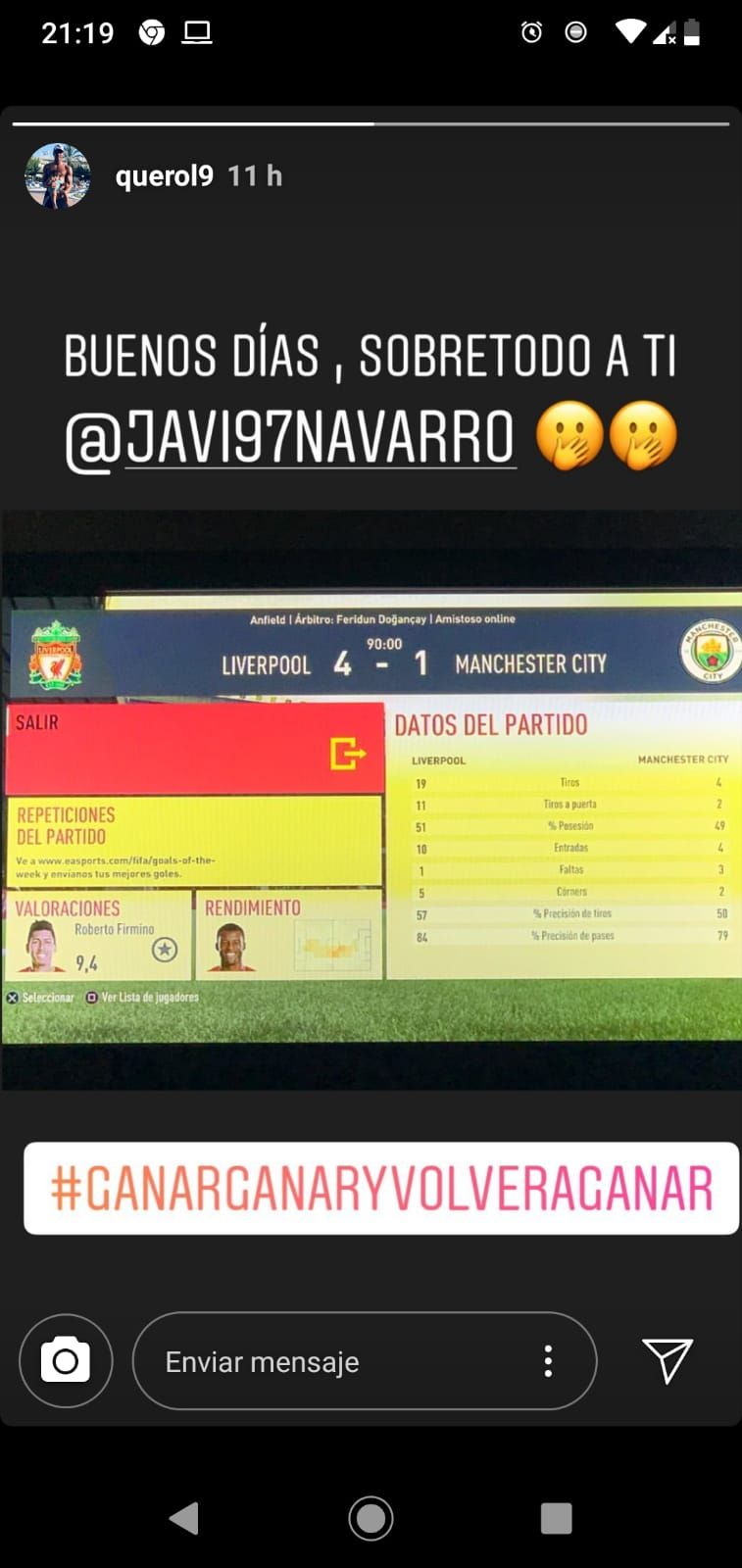  Querol le lanza un 'dardito' a Javi Navarro tras ganarle al FIFA.