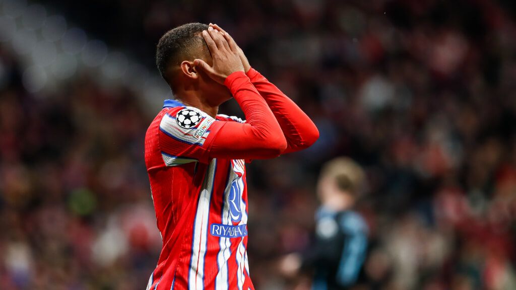  Samu Lino durante un partido con el Atlético de Madrid (Fuente: Europa Press)