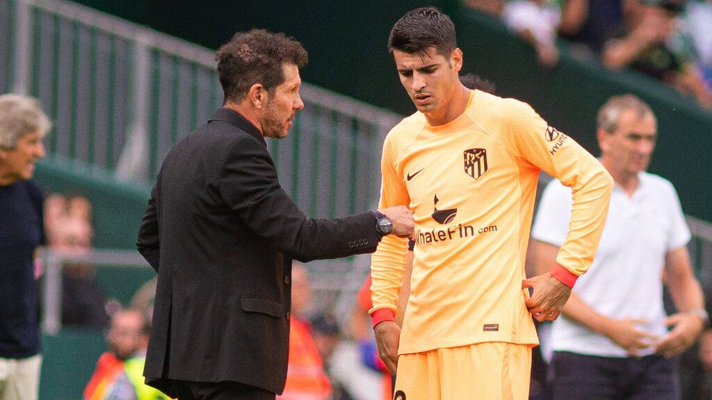  Simeone y Morata, en un partido del Atlético (Cordon Press)