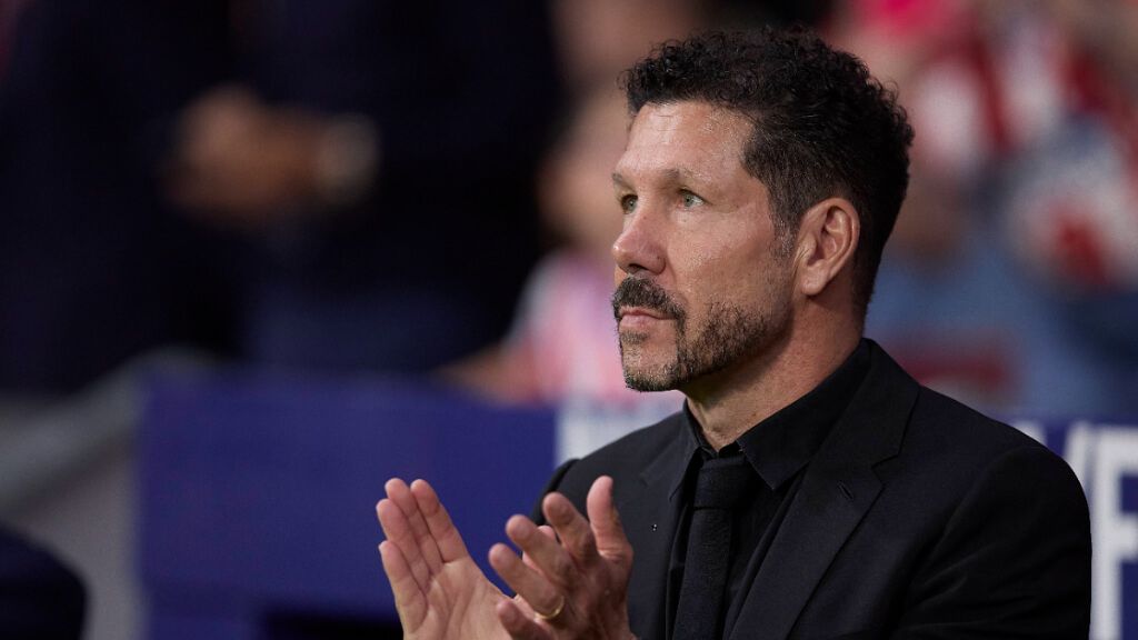  Simeone, antes de un partido con el Atlético de Madrid (Fuente: Cordon Press)