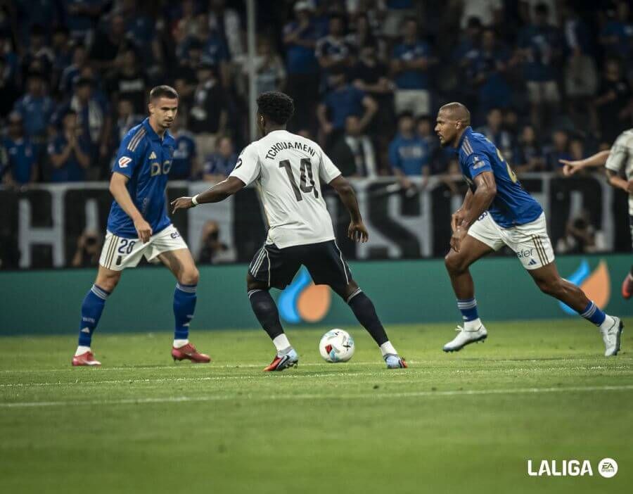 Tchouaméni, durante el Oviedo-Madrid.