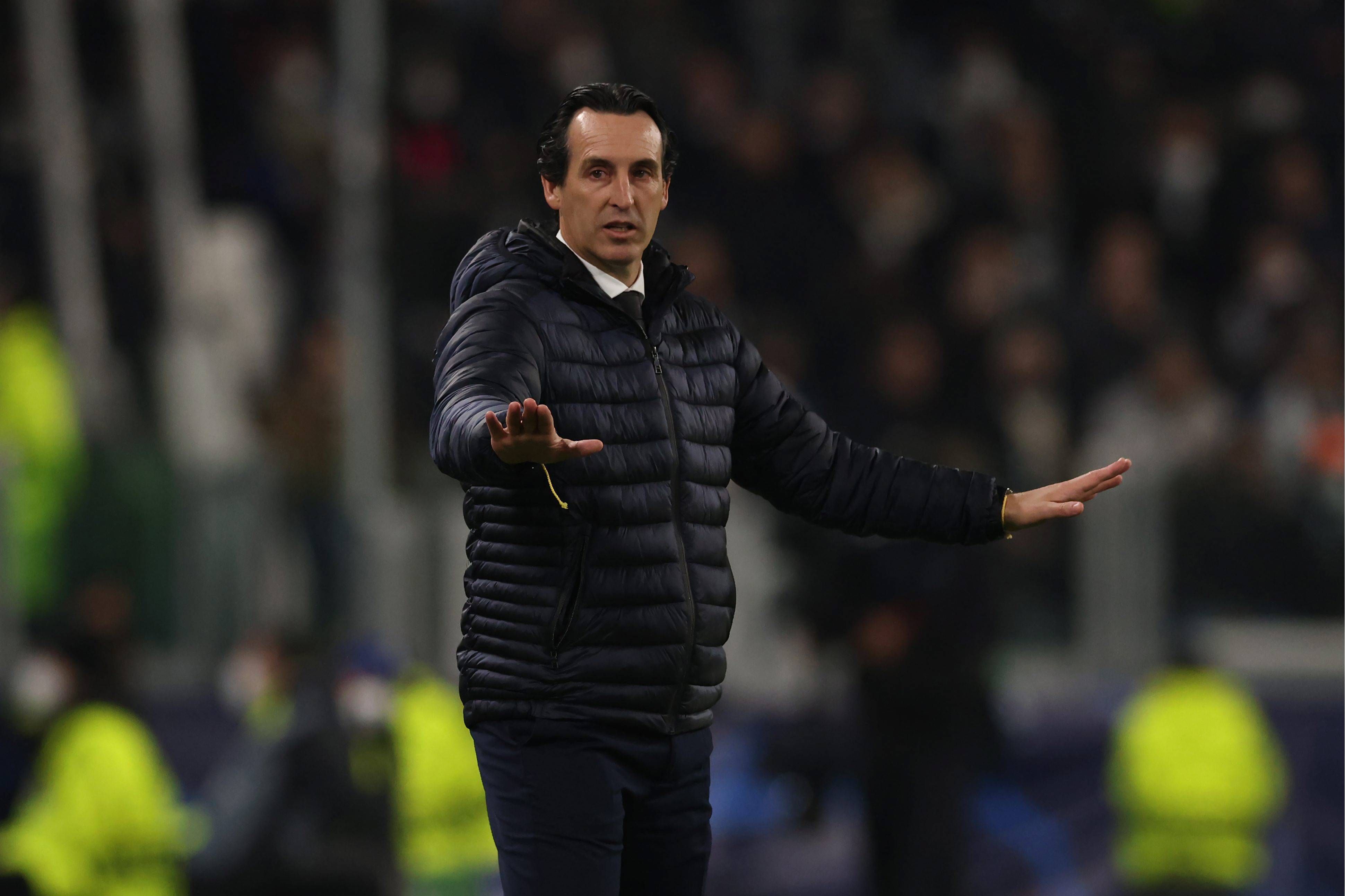  Unai Emery, durante un partido con el Villarreal.