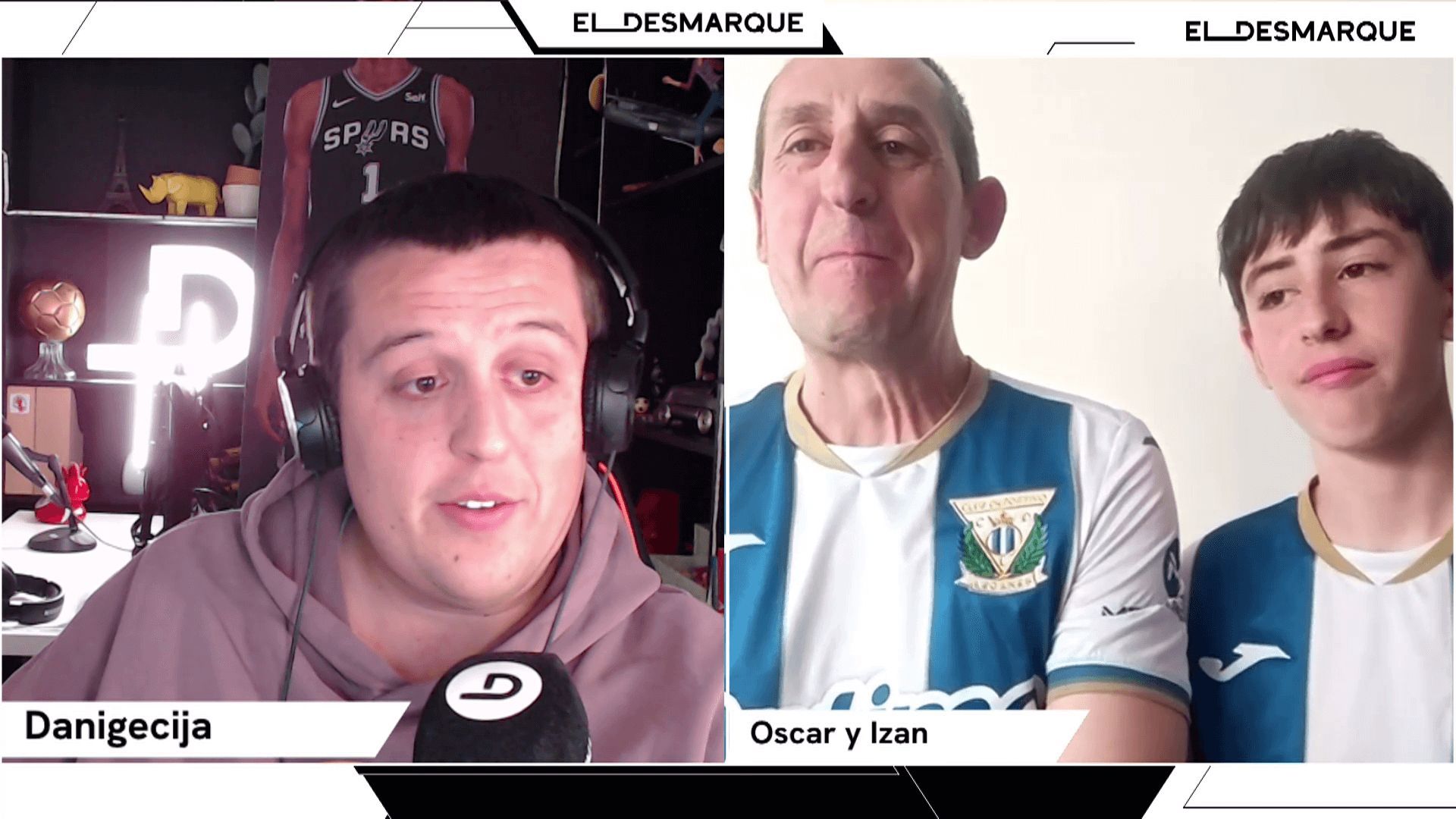  Óscar e Izan en el twitch de ElDesmarque