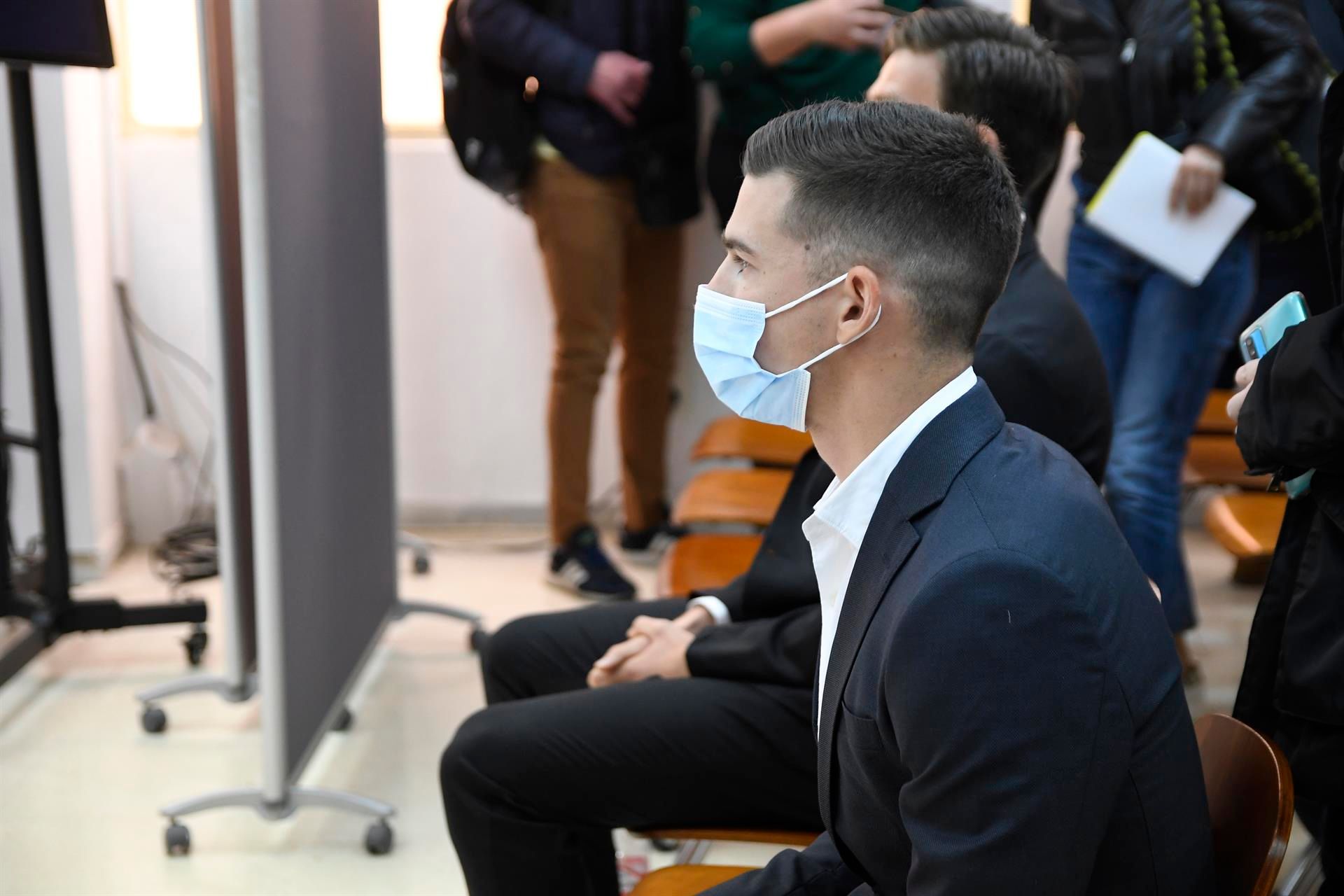  Santi Mina, en el juicio por presunta agresión sexual.