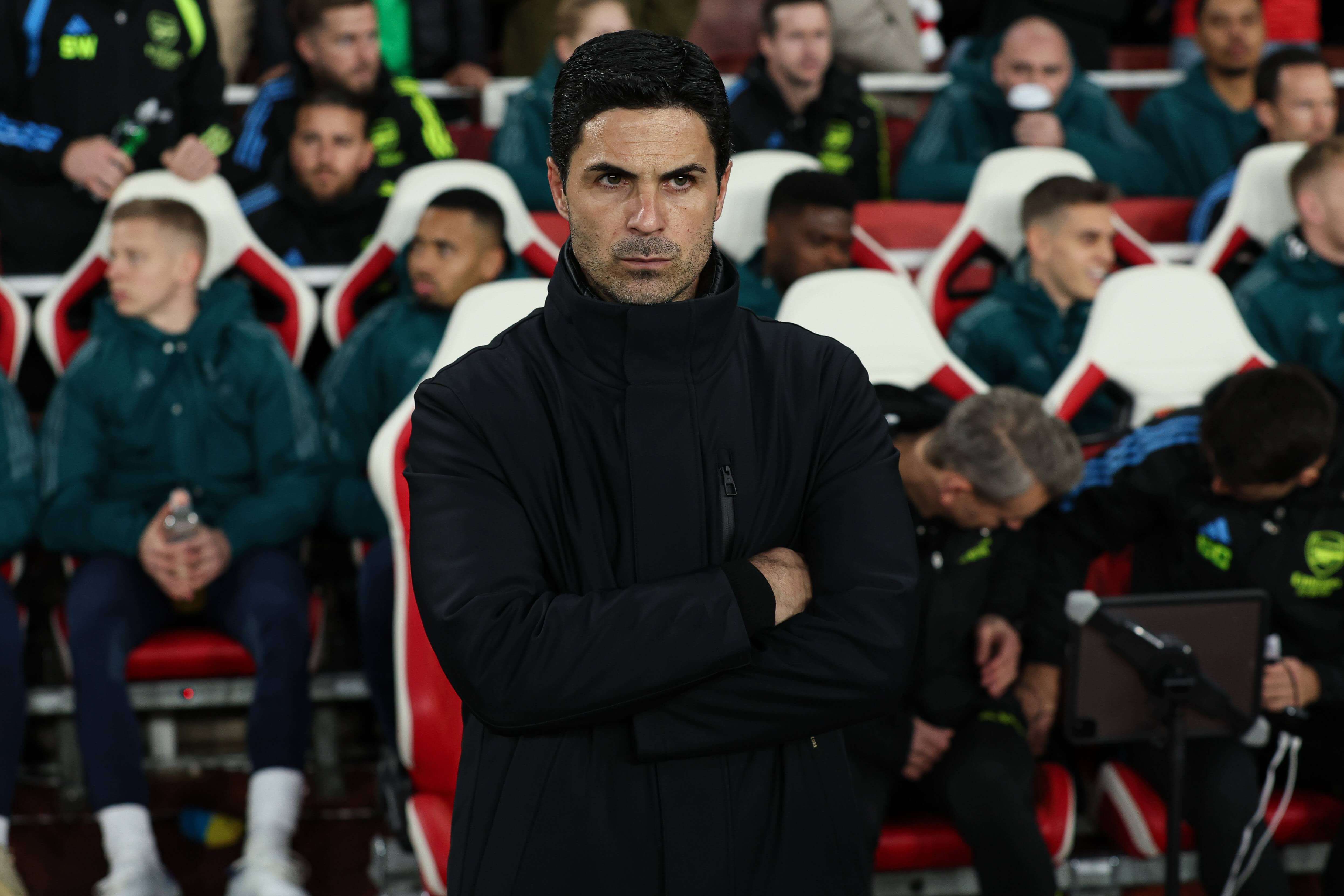 Arteta observa el partido