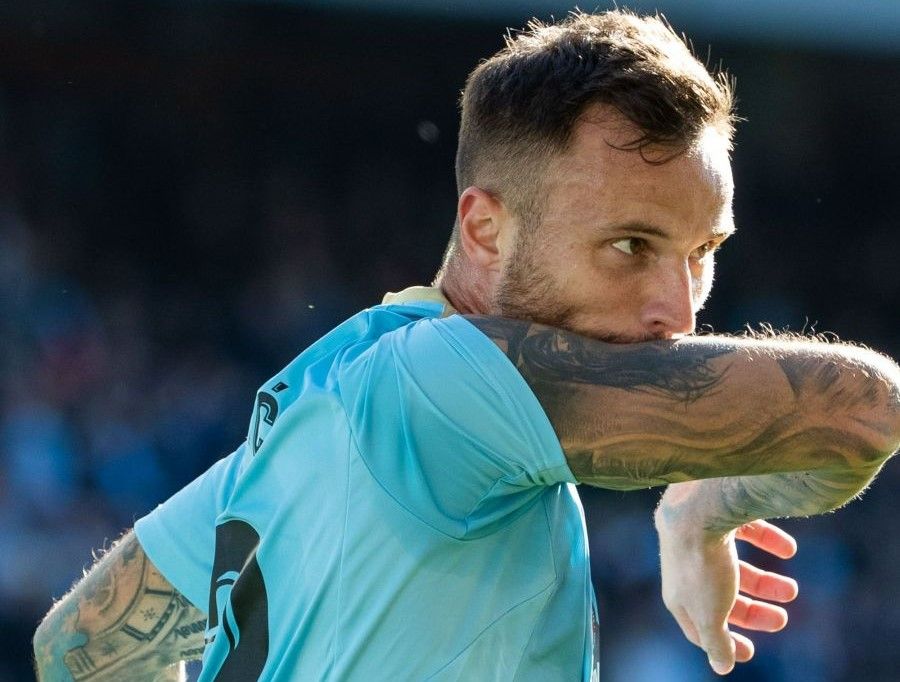  Celebración del gol de Seferovic en el Celta - Real Valladolid.