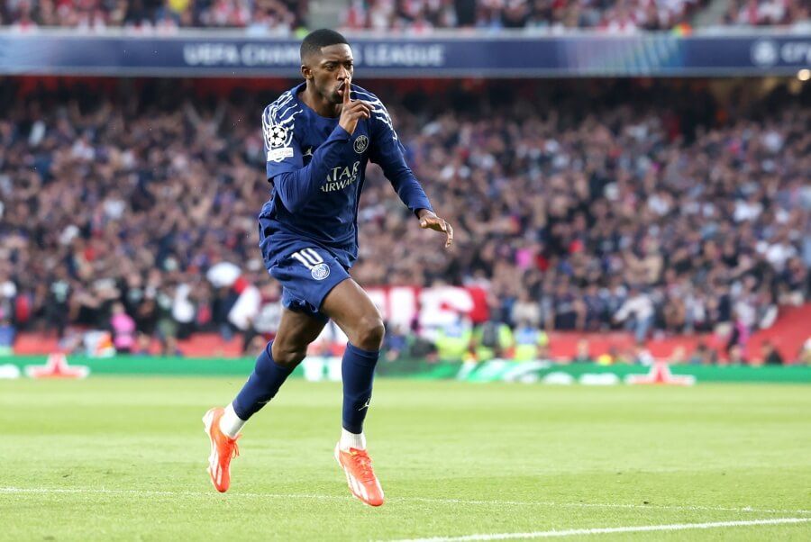  Ousmane Dembélé manda a callar al Emirates.