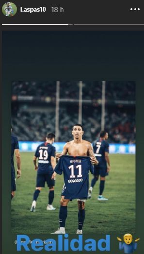  Publicación de Aspas en Instagram.