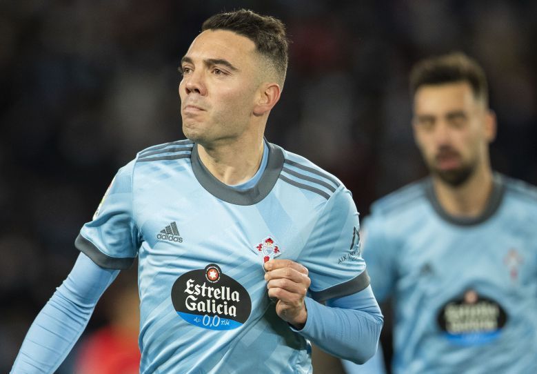  Iago Aspas celebrando un gol al Mallorca.