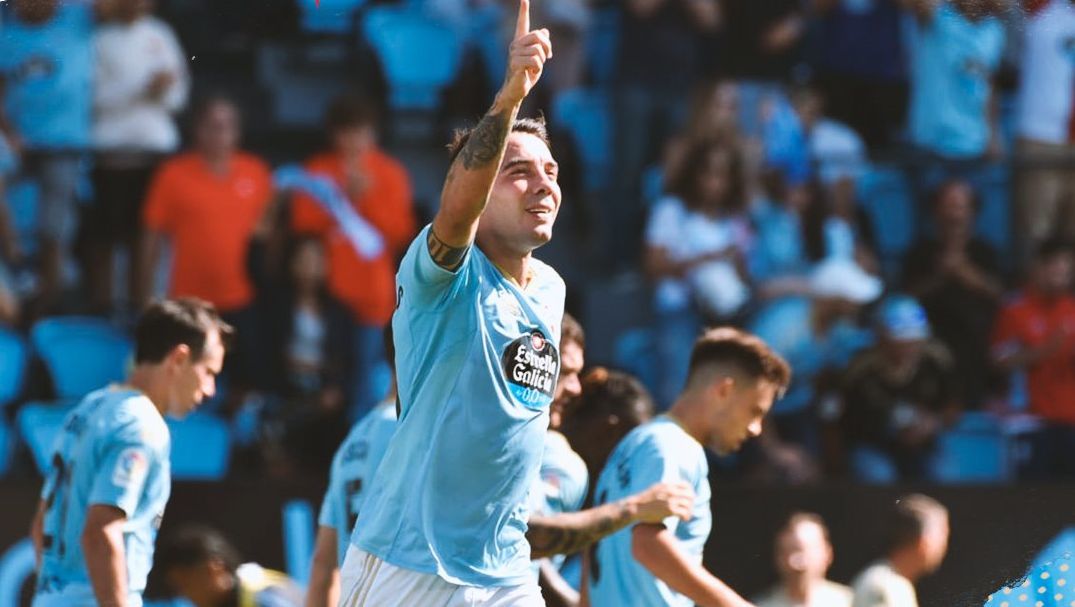  Iago Aspas celebra su gol.