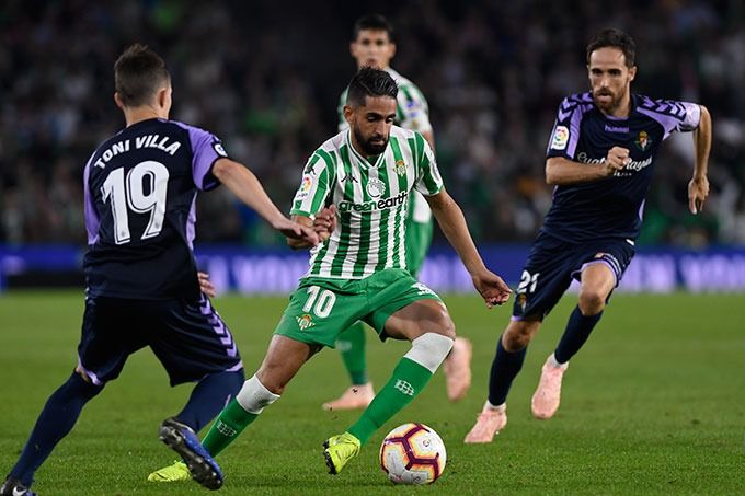  Boudebouz, en el Betis - Valladolid..
