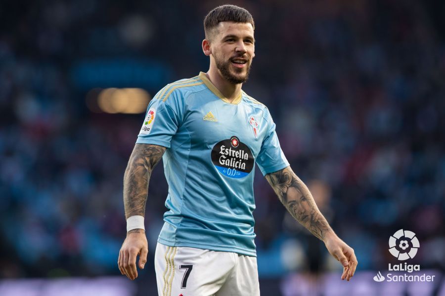  Carles Pérez, durante el Celta-Athletic.