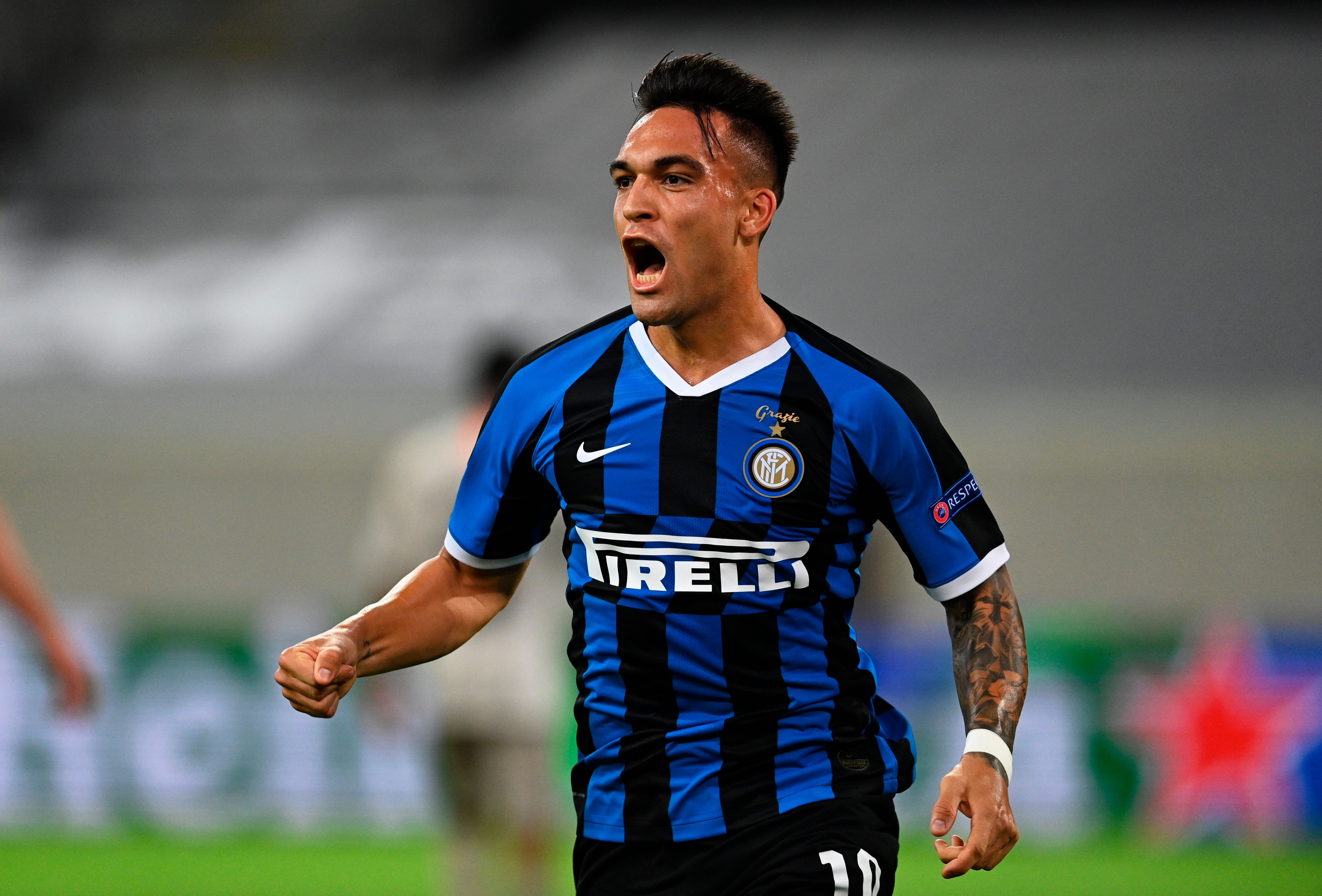 Celebración de Lautaro Martínez.