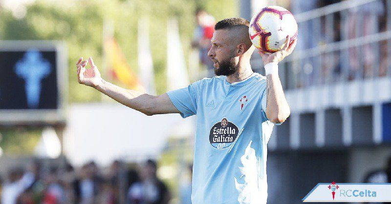  David Juncá, durante un amistoso de pretemporada con el Celta.
