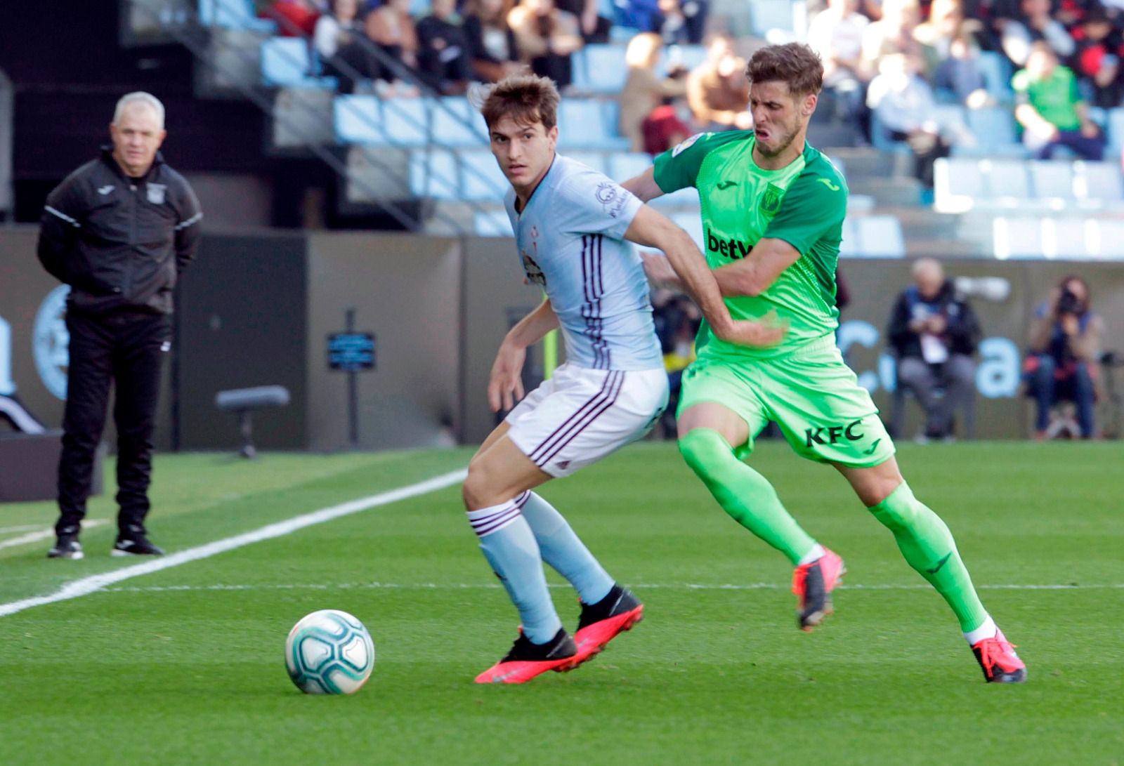  Denis Suárez, durante un lance del Celta-Leganés.