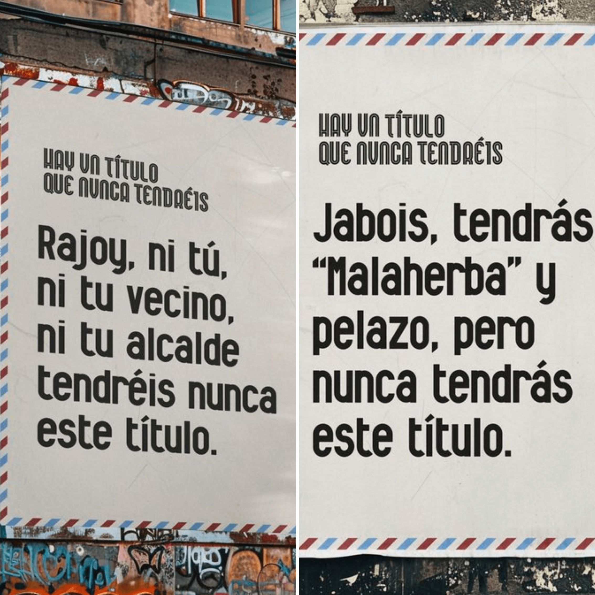 Carteles del Celta a Mariano Rajoy y Manuel Jabois.