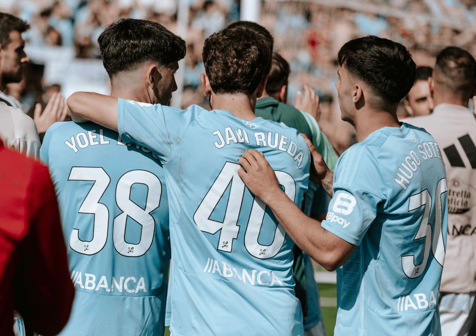 Javi Rueda, Yoel Lago y Hugo Sotelo.