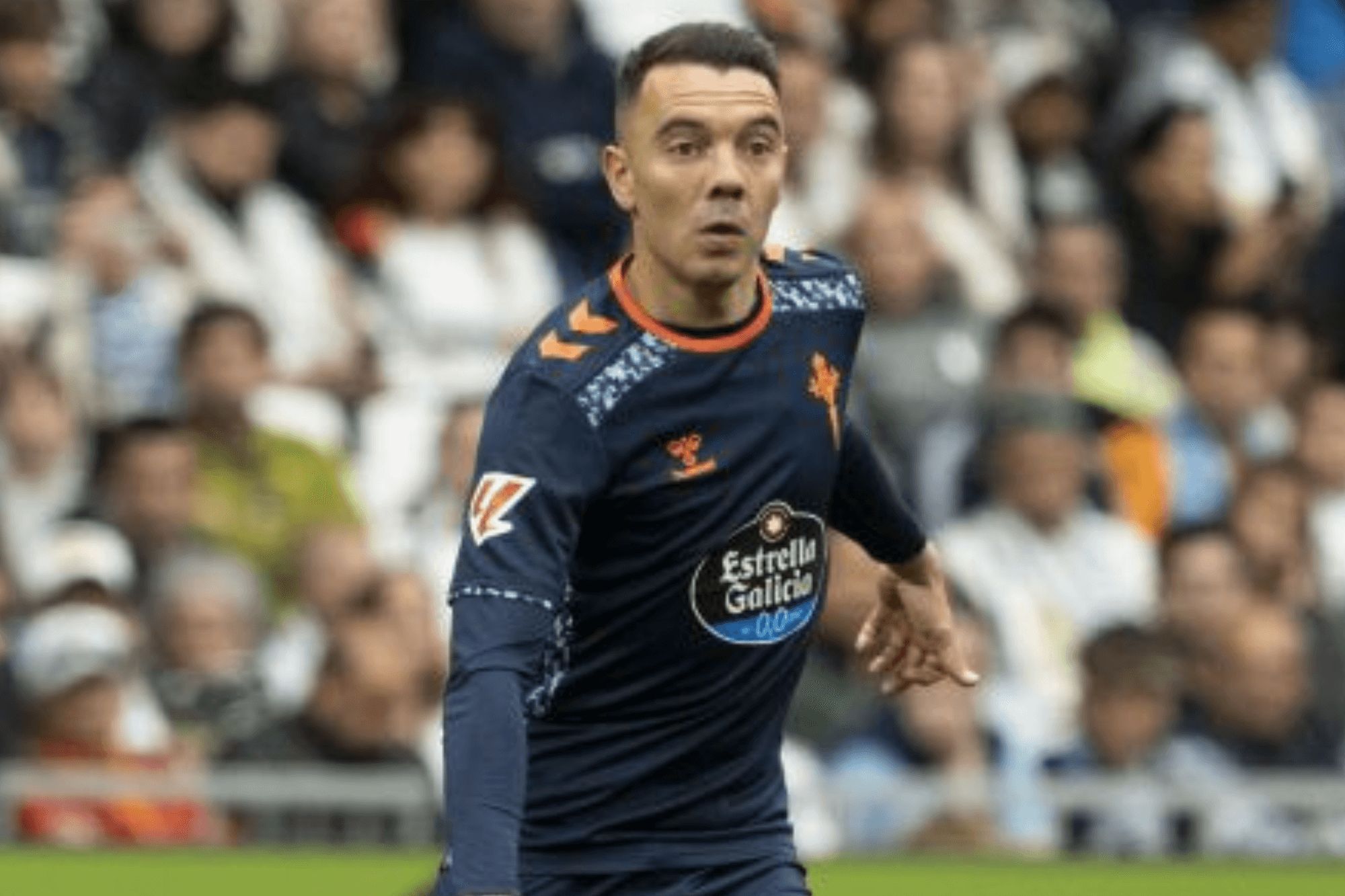 Iago Aspas en el Santiago Bernabéu.