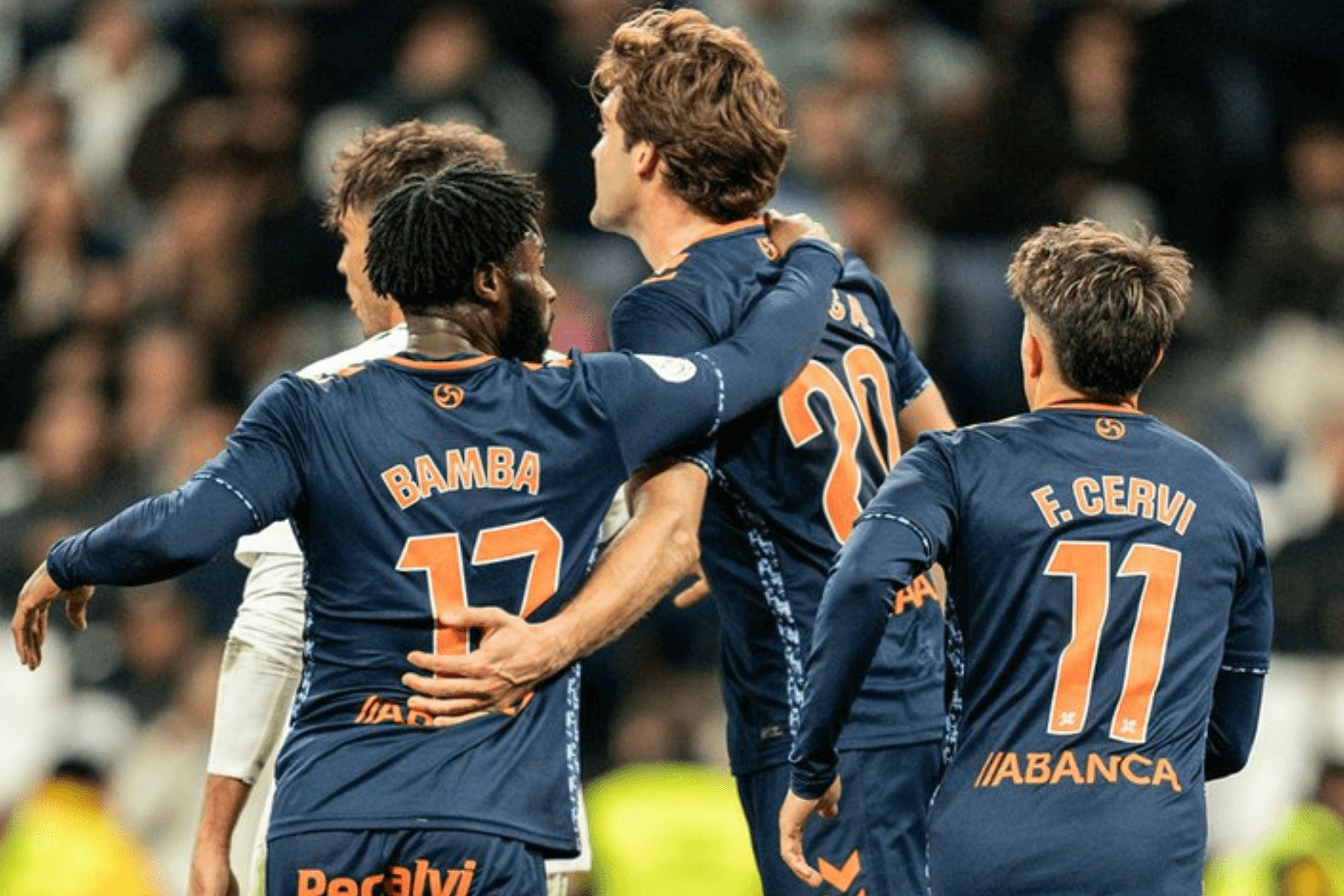  Celebración del gol de Marcos Alonso.