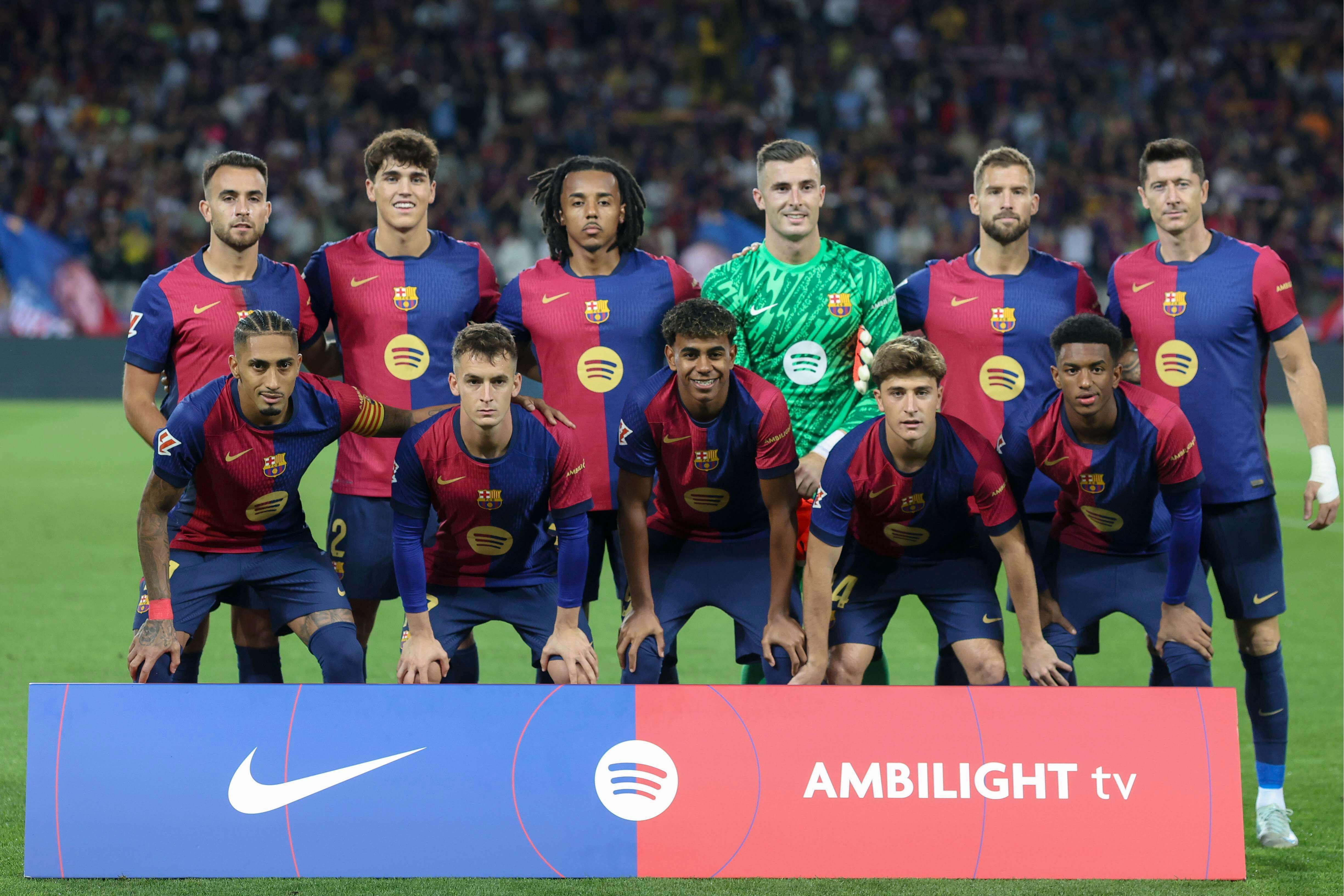  El once del Barcelona ante el Getafe.