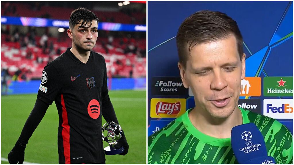  Szczesny bromeó sobre el MVP de Pedri Gonnzález en el Benfica-Barcelona.
