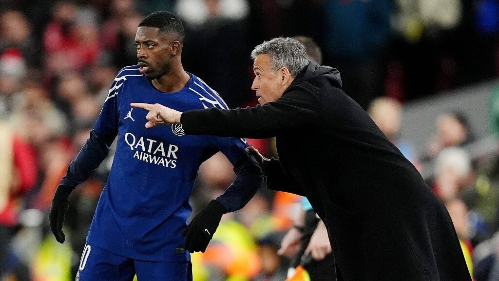  Luis Enrique junto a Dembélé (Cordon Press)