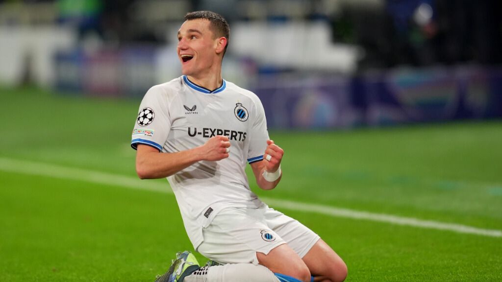 Ferran Jutglà celebrando un gol con el Brujas (Europa Press)