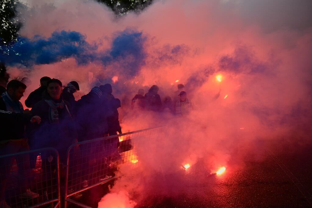  Recibimiento al autobús del Celta.