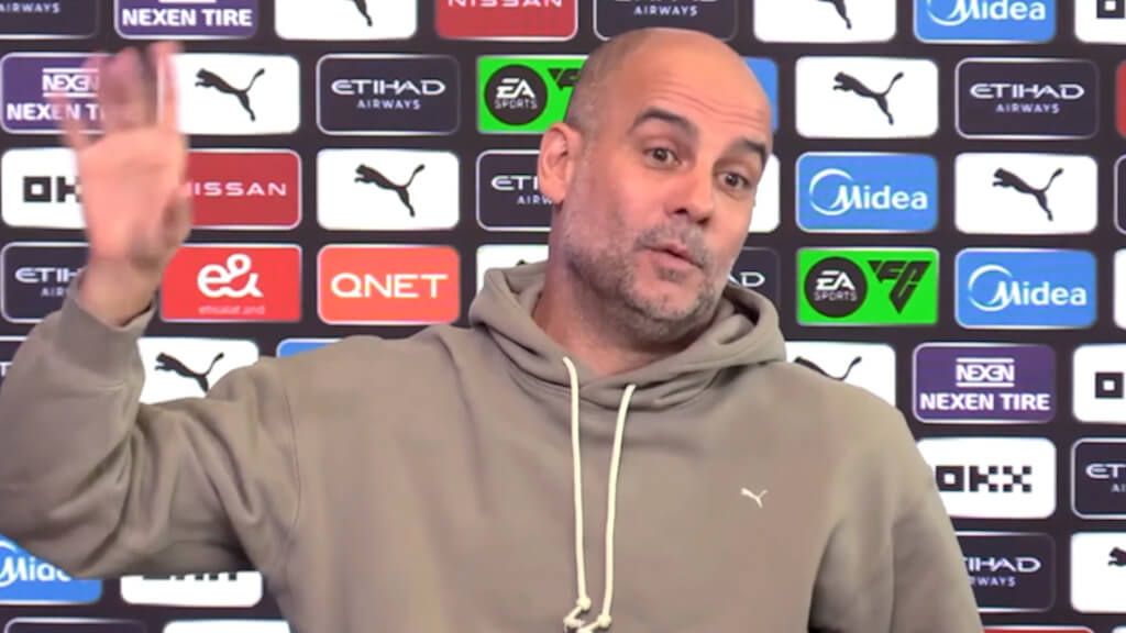 Pep Guardiola, en rueda de prensa