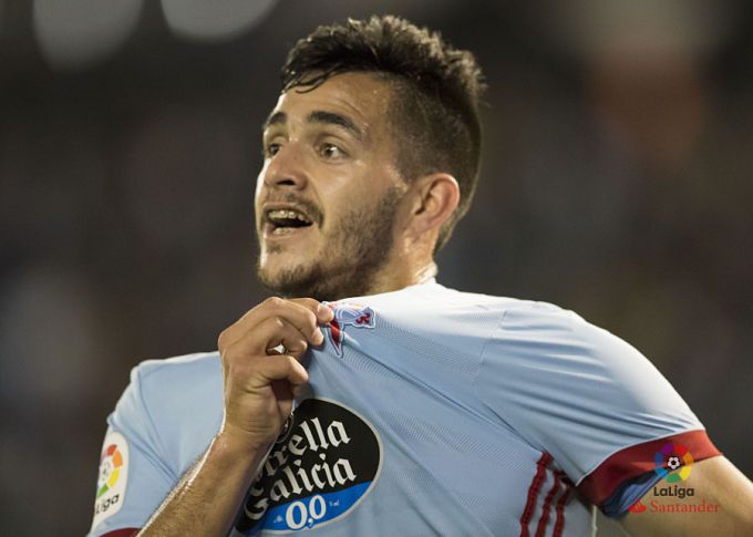 Maxi Gómez celebrando un gol.