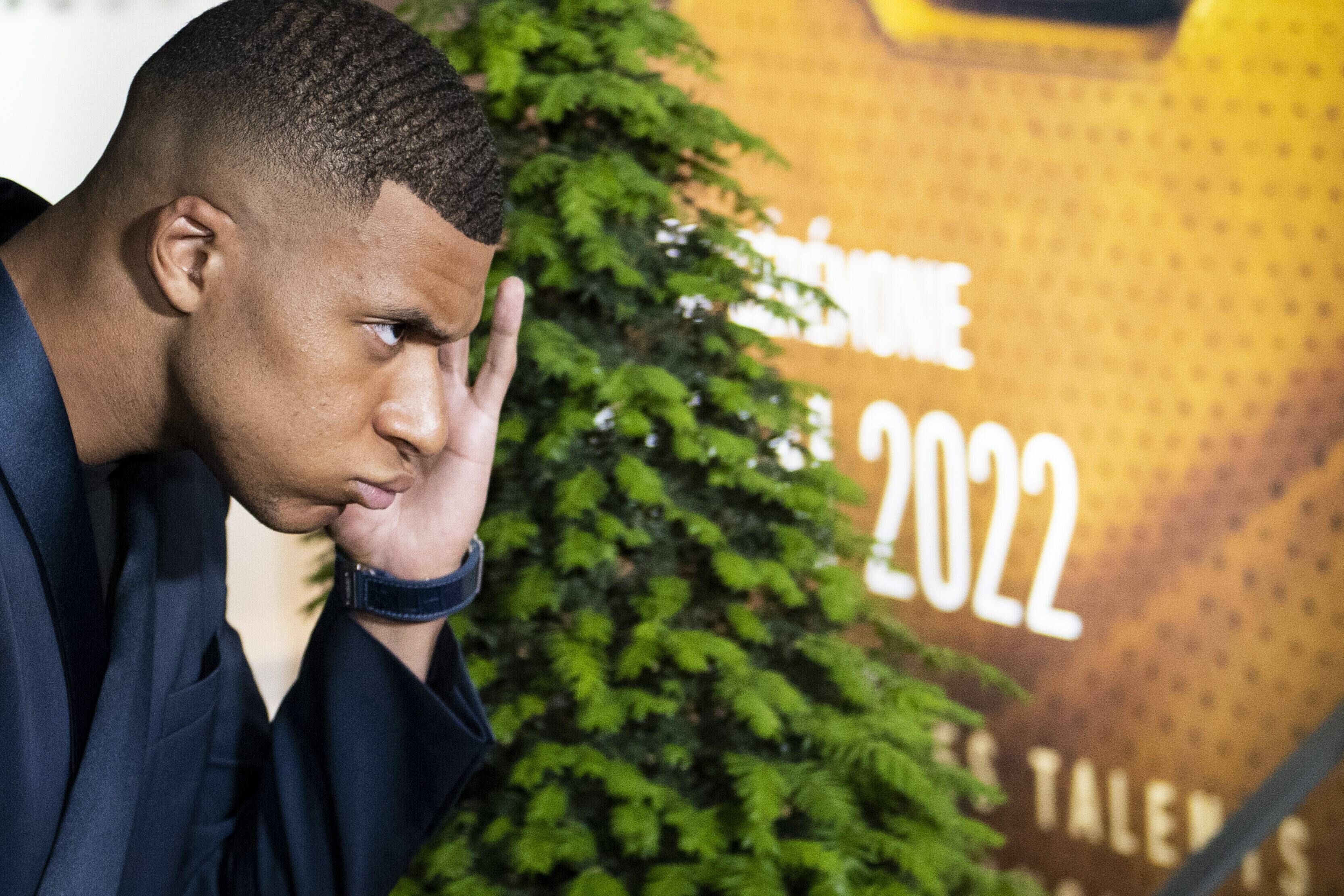 Kylian Mbappé, en la gala anual de los premios UNFP.