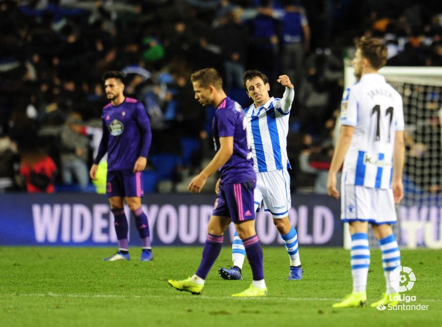  Mikel Oyarzabal celebra su gol ante el Celta