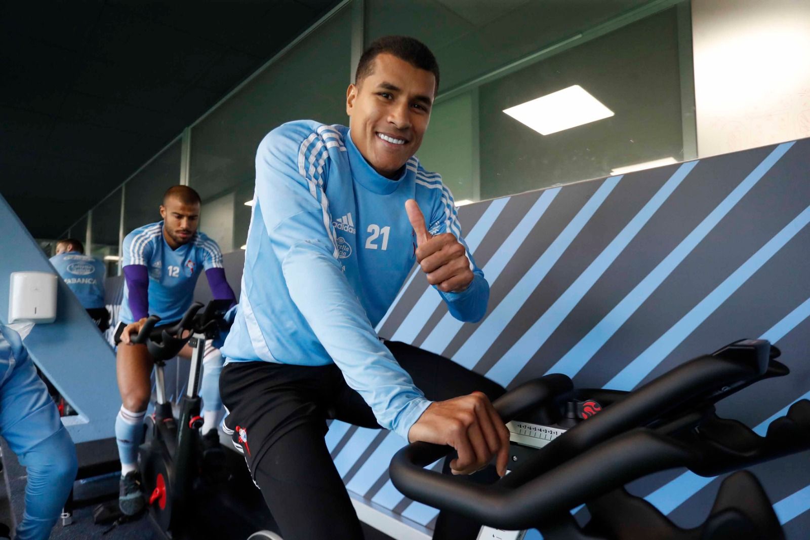 Murillo, en un entrenamiento con sus nuevos compañeros.