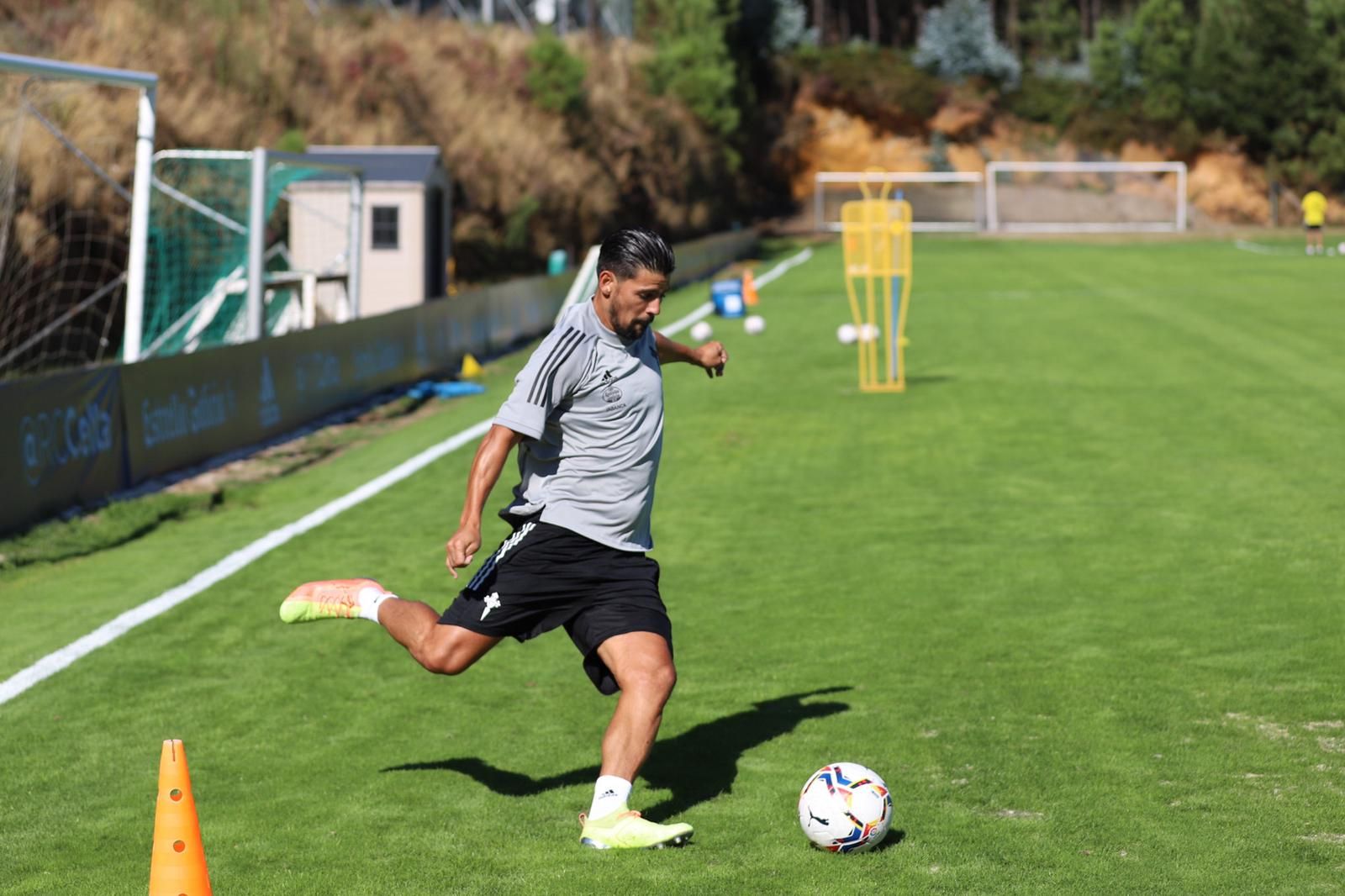  Nolito, durante un entrenamiento de pretemporada (Fotos: Celta).