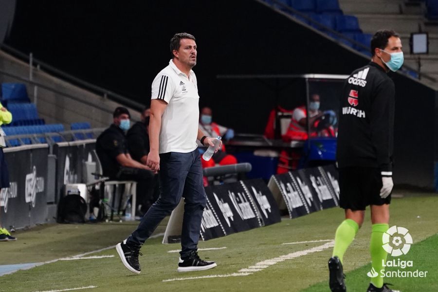  Óscar García durante el partido.