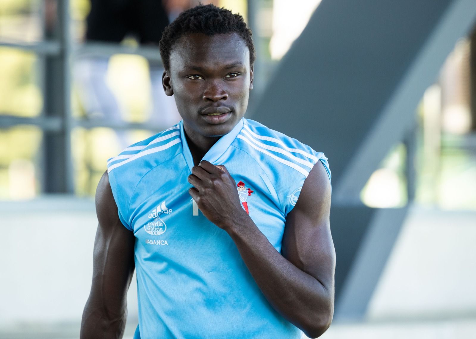 Pione Sisto, durante un entrenamiento del Celta.