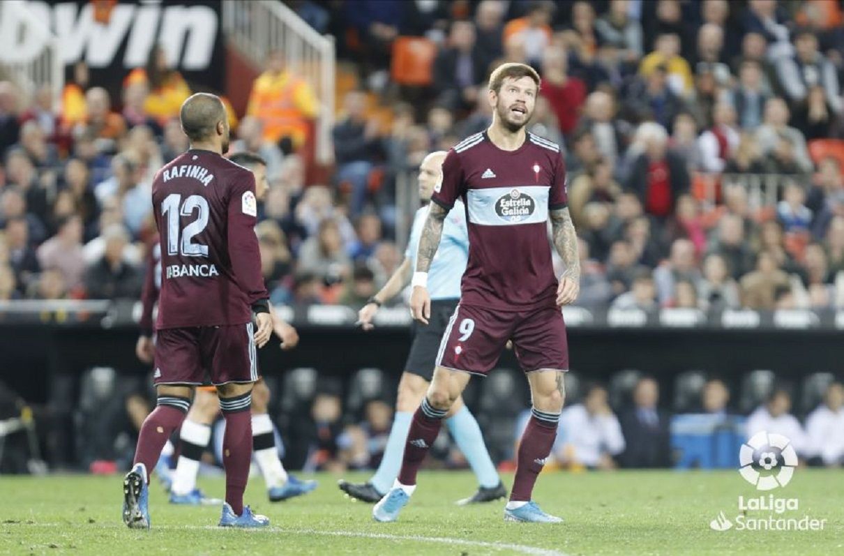  Fédor Smolov, durante el Valencia-Celta.