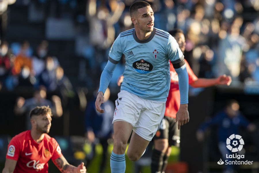  Thiago, durante el Celta-Mallorca.
