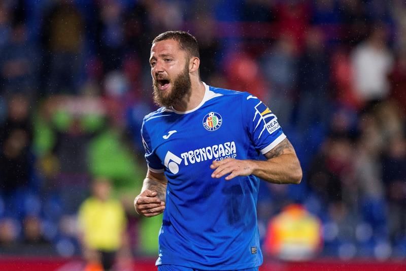  Timor celebra su gol con el Getafe ante el Granada.