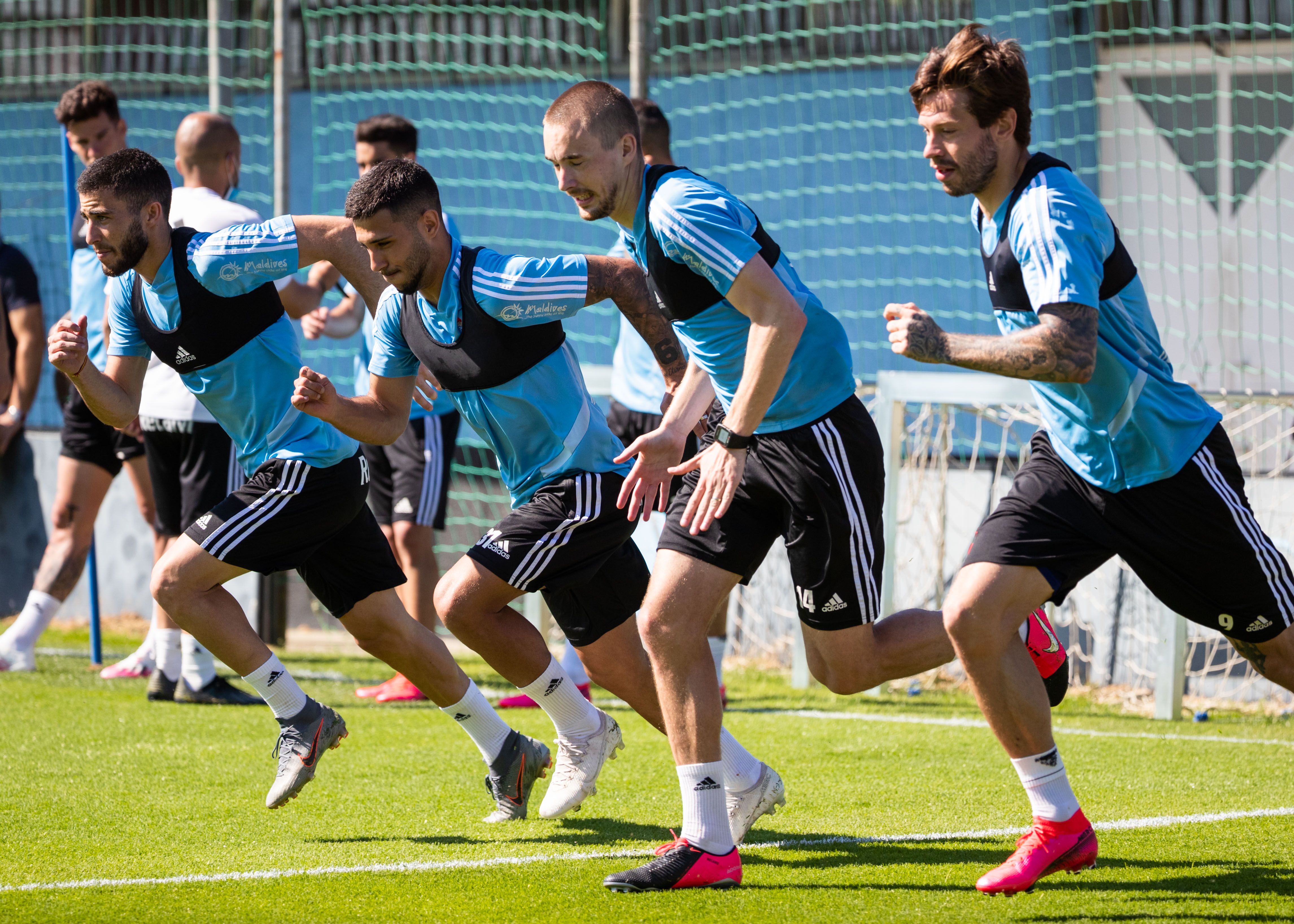  Smolov y Bradaric realizando sprints.