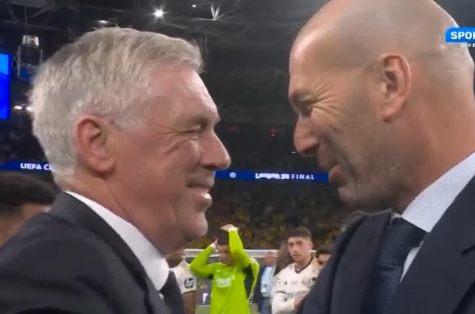 La felicidad de Carlo y Zinedine.