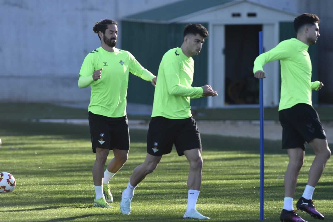 Marc Roca, en el entrenamiento