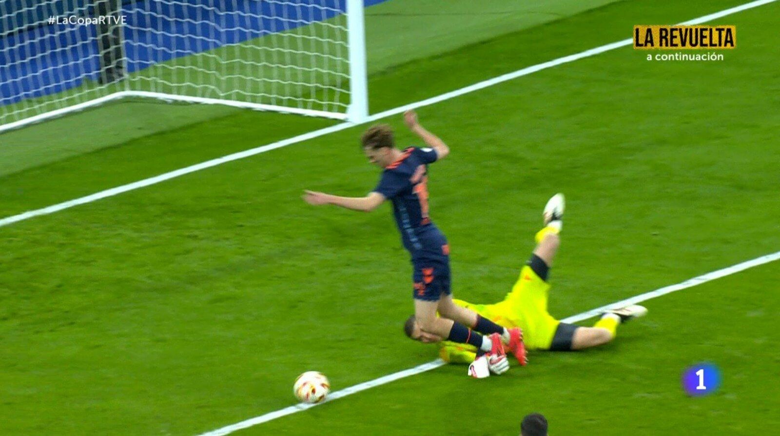  El penalti no pitado al Celta de Vigo ante el Real Madrid (Fuente: TVE)