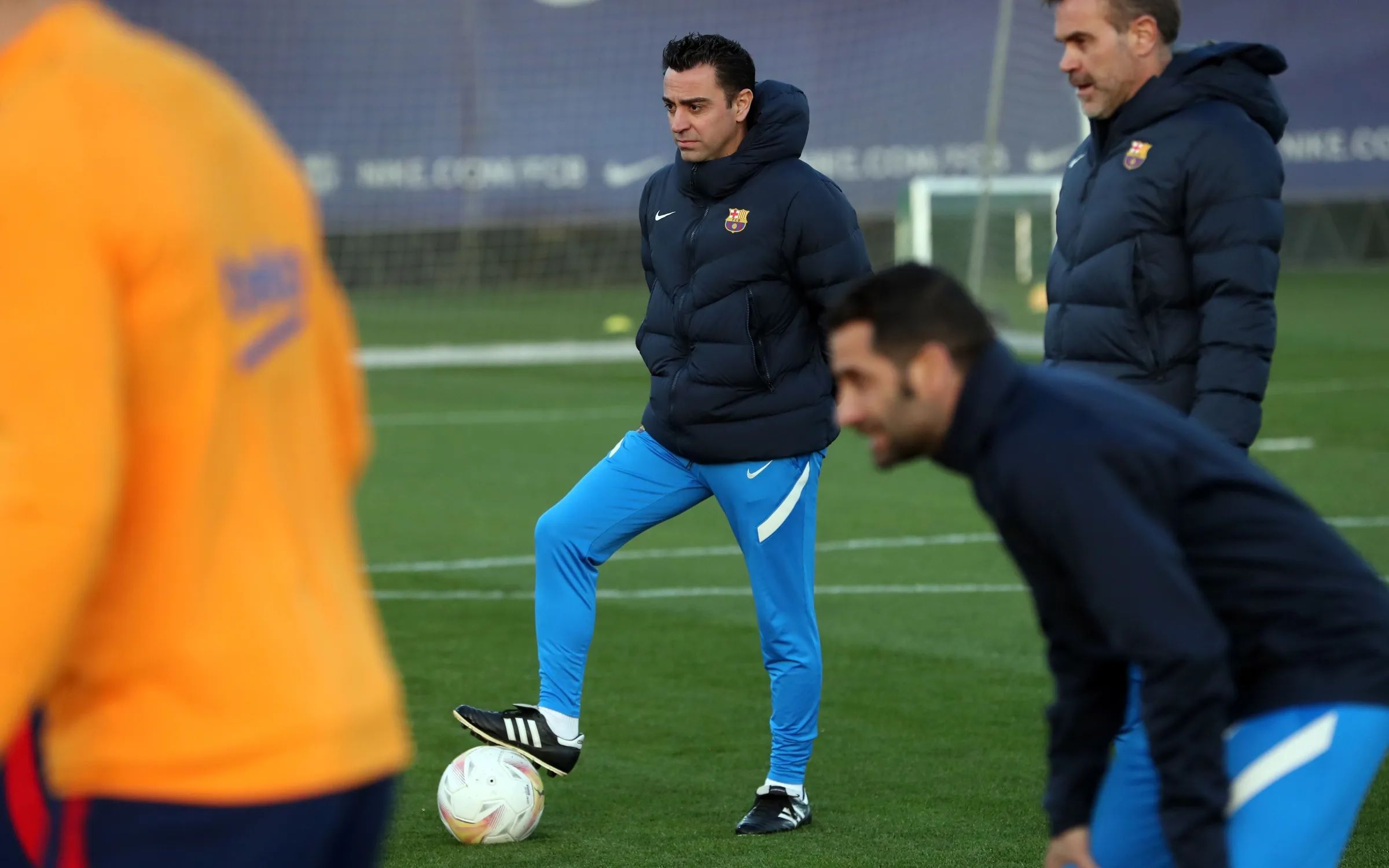  Xavi Hernández, en una sesión del Barcelona.