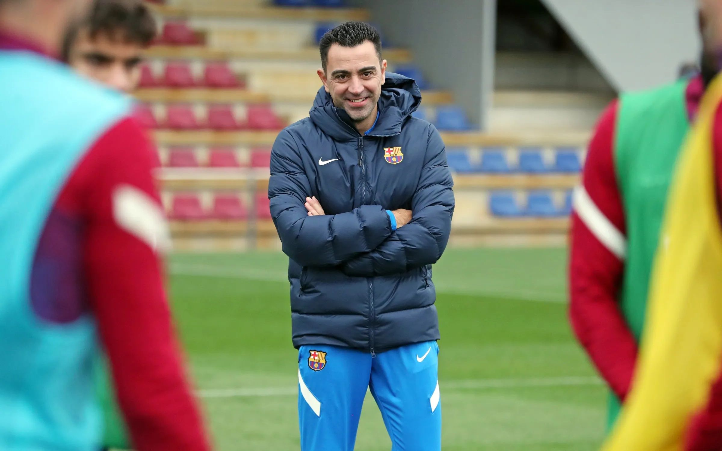  Xavi Hernández, en una sesión del Barcelona.